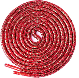 Olukssck sjajne okrugle vezice, 2 para - crvene - 100 cm