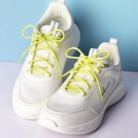 Olukssck 2 pár flitteres kerek cipőfűző neon sárga, sportcipőhöz, edzőcipőhöz és csizmához 3