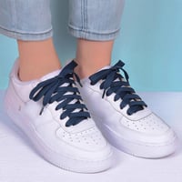 Olukssck 2 pár lapos cipőfűző 10 mm széles kék sport és utcai cipőkhöz tartós cserekötéshez 3