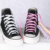 Șireturi plate Olukssck, 2 perechi, 6 mm, 120 cm, alb, 29 culori, pentru pantofi sport 5