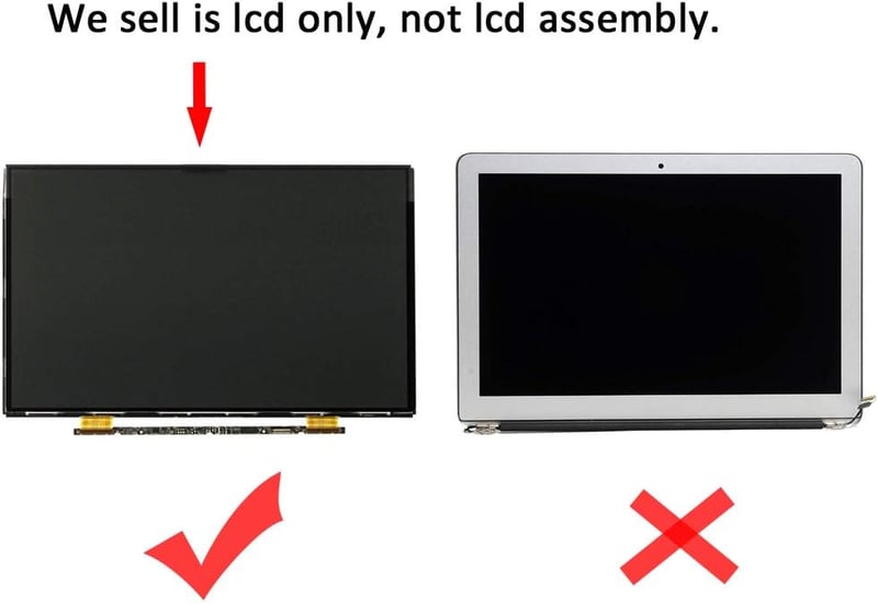 OLVINS MacBook Air 13" LCD Kijelző - Kompatibilis A1369 A1466 Modellekkel (2010-2017) - Laptop Képernyő Csere Alkatrész