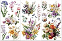 OLYCRAFT 3 darabos virágmintás rátét szett bútorokhoz 15x30cm bazsarózsa liliom 1
