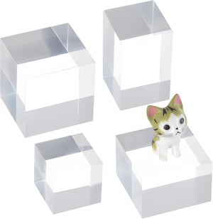 OLYCRAFT prozirni akrilni stalak za nakit u obliku kocke, 4 veličine - 4 komada