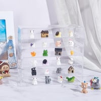 OLYCRAFT 6 rekeszes akril vitrin figurákhoz, gyűjteményes tárolódoboz 19x9x17cm 5