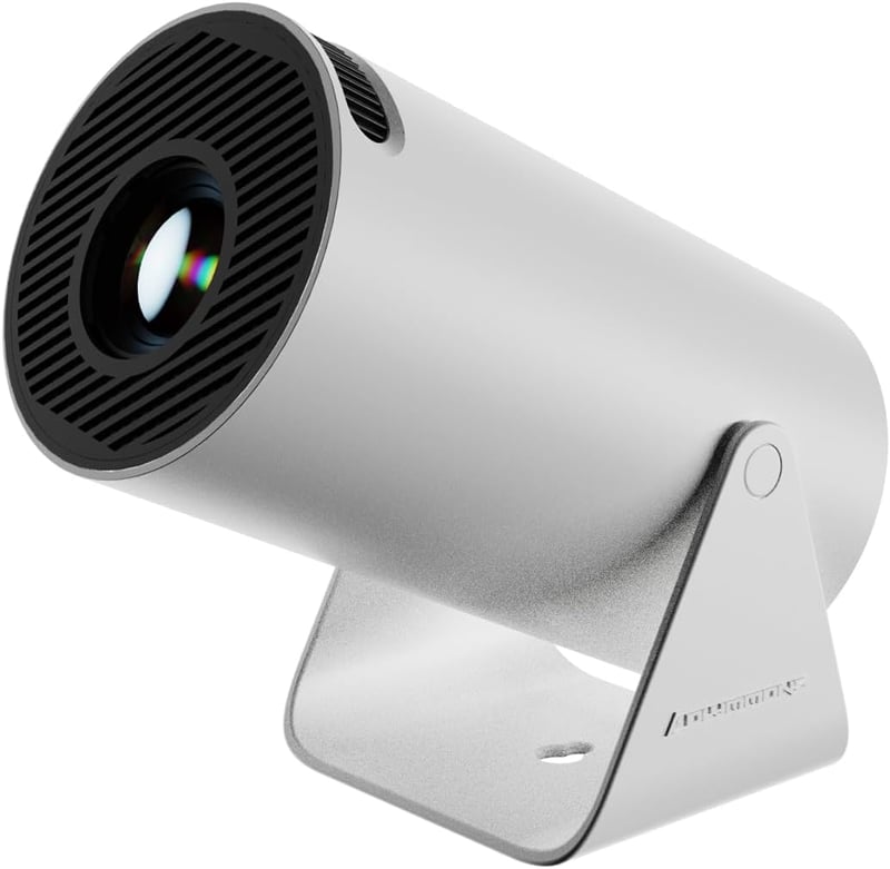 Olymmons HY300 Pro Mini Hordozható Projektor WiFi 6 Bluetooth 5.0 1080P 4K Android 11 Fehér - G1
