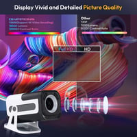 Olymmons HY300 Pro Mini Hordozható Projektor WiFi 6 Bluetooth 5.0 1080P 4K Android 11 Fehér - G1 8