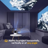 Olymmons HY300 Pro Mini Hordozható Projektor WiFi 6 Bluetooth 5.0 1080P 4K Android 11 Fehér - G1 11