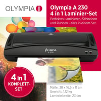Olympia A 230 Laminálógép 4 az 1-ben | Meleg és Hideg Laminálás | A4 Laminálógép Saroklekerekítővel - Single 2