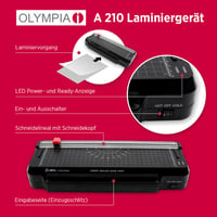 Olympia A 245 Combo 4 az 1-ben laminátor A4 - beépített vágóvonalzóval és sarokkerekítővel 7