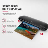 Laminovačka Olympia A 330 Plus pre formát A3, 75 – 125 mikrónov, lesklá a matná — na vrchnej časti je prasklina (stav: pozri 2. obrázok) 6