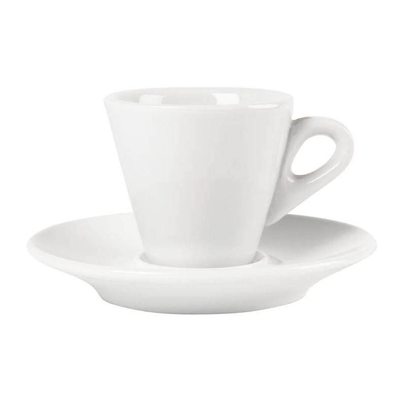 Olympia Whiteware Espresso Csészekészlet 60ml 12 Darab Porcelán Fehér