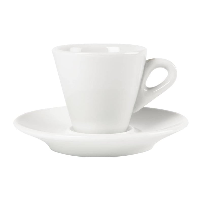 Olympia Whiteware Espresso Csészekészlet 60ml 12 Darab Porcelán Fehér