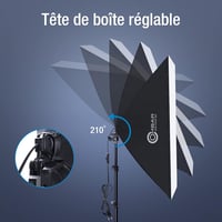 OMBAR 50x70 cm Softbox Szett Fotóstúdióhoz - 135W 5500K Nappali Fényű E27 Lámpával és Hordtáskával - Professzionális Portré és Videó Fotózás 5