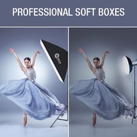 OMBAR Softbox Fotó Stúdió Szett 2x50x70cm - Professzionális Fotózáshoz 2x135W 5500K Nappali Fényű Lámpával, Hordtáskával, Portré és Divatfot 6