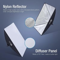 OMBAR Softbox Fotó Stúdió Szett 2x50x70cm - Professzionális Fotózáshoz 2x135W 5500K Nappali Fényű Lámpával, Hordtáskával, Portré és Divatfot 5