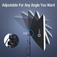 OMBAR Softbox Fotó Stúdió Szett 2x50x70cm - Professzionális Fotózáshoz 2x135W 5500K Nappali Fényű Lámpával, Hordtáskával, Portré és Divatfot 4