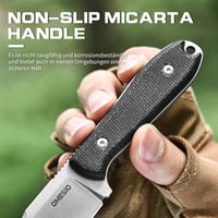 OMESIO 42a Kés Clip Point Pengével 7,8cm D2 Acél Micarta Nyéllel Kydex Tokkal 3