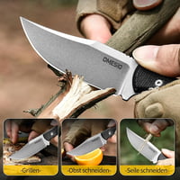 OMESIO 42a Kés Clip Point Pengével 7,8cm D2 Acél Micarta Nyéllel Kydex Tokkal 7