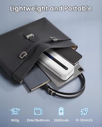 Omezizy A4 Hordozható Termális Nyomtató Bluetooth 300DPI Fehér 9