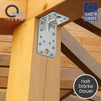 OMIDEAS 12db Szögösszekötő 90x50x55mm Fúrható Ezüst Horganyzott 7