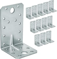 OMIDEAS 12db Szögösszekötő 90x50x55mm Fúrható Ezüst Horganyzott 1