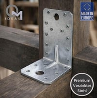 OMIDEAS 12db Szögösszekötő 90x50x55mm Fúrható Ezüst Horganyzott 5