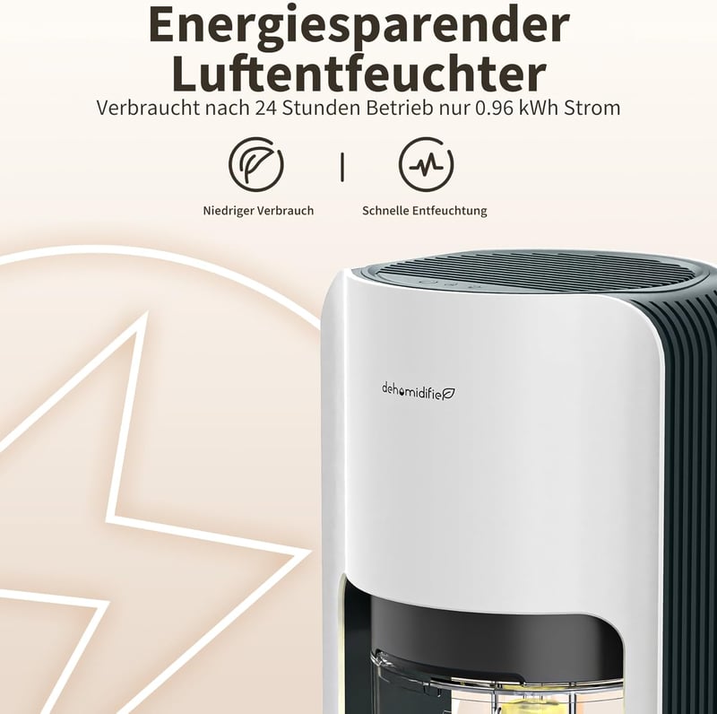 OMISOON 1200ml Elektromos Páramentesítő Automatikus Leolvadással és LED Világítással