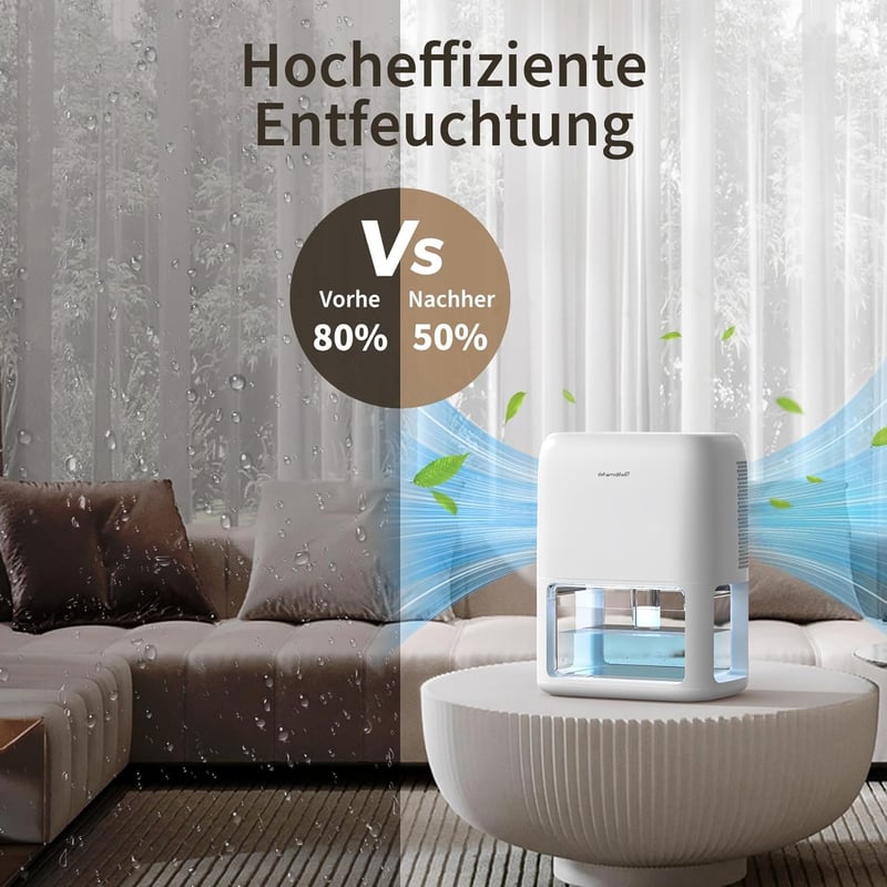 OMISOON 1800ml Elektromos Páramentesítő Hálószobához Fürdőszobához Csendes
