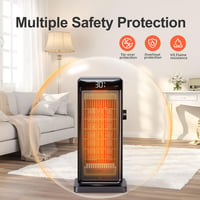 OMISOON PTC kerámia ventilátoros fűtőtest 2000W, 90° lengés, 24h időzítő - fekete 7
