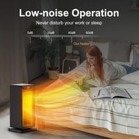 OMISOON PTC kerámia ventilátoros fűtőtest 2000W, 90° lengés, 24h időzítő - fekete 8