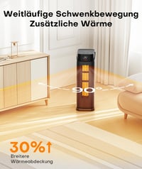 OMISOON 2000W PTC ventilátoros fűtőgép termosztáttal, 24H időzítővel és távirányítóval 5
