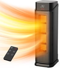 OMISOON 2000W PTC ventilátoros fűtőgép termosztáttal, 24H időzítővel és távirányítóval 1