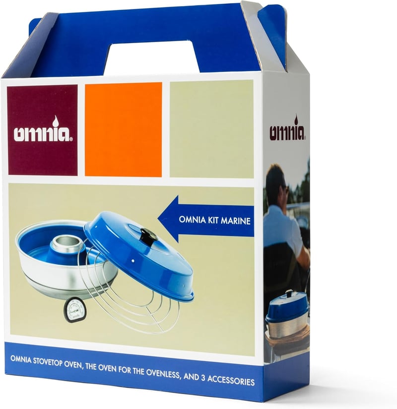 Omnia KIT Marine Classic 2L kék fedővel, szilikon formával, sütőráccsal és hőmérővel