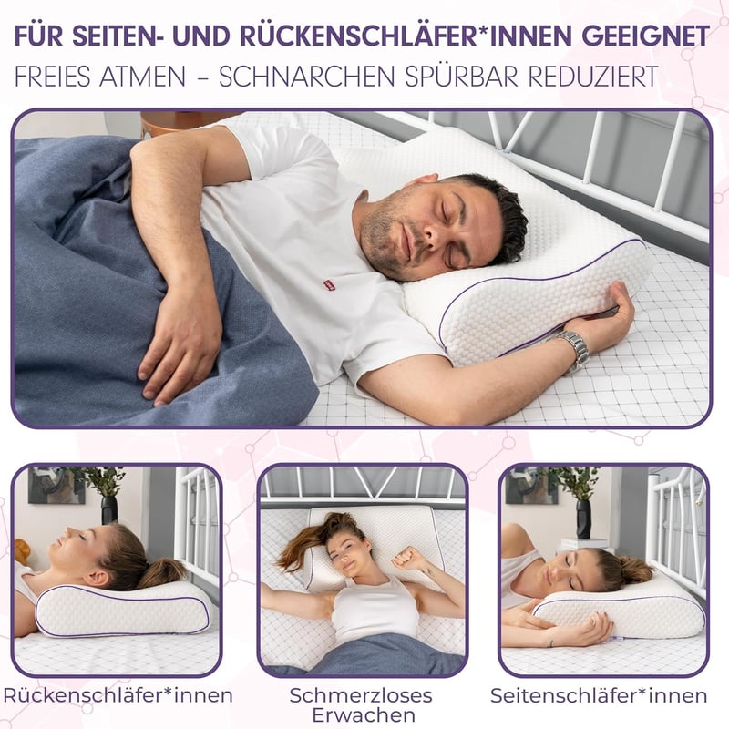 Omniverse Memóriahabos Ergonomikus Nyakpárna Közepes Támogatással 55x37cm