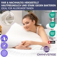 Omniverse Memóriahabos Ergonomikus Nyakpárna Közepes Támogatással 55x37cm 3