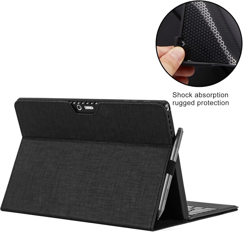 Omnpak Microsoft Surface Pro 7+/7/6/5/4 tok állítható nézőszöggel Type Cover kompatibilis
