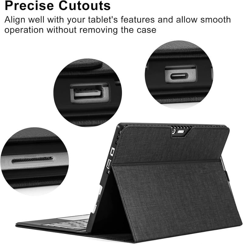 Omnpak Microsoft Surface Pro 7+/7/6/5/4 tok állítható nézőszöggel Type Cover kompatibilis