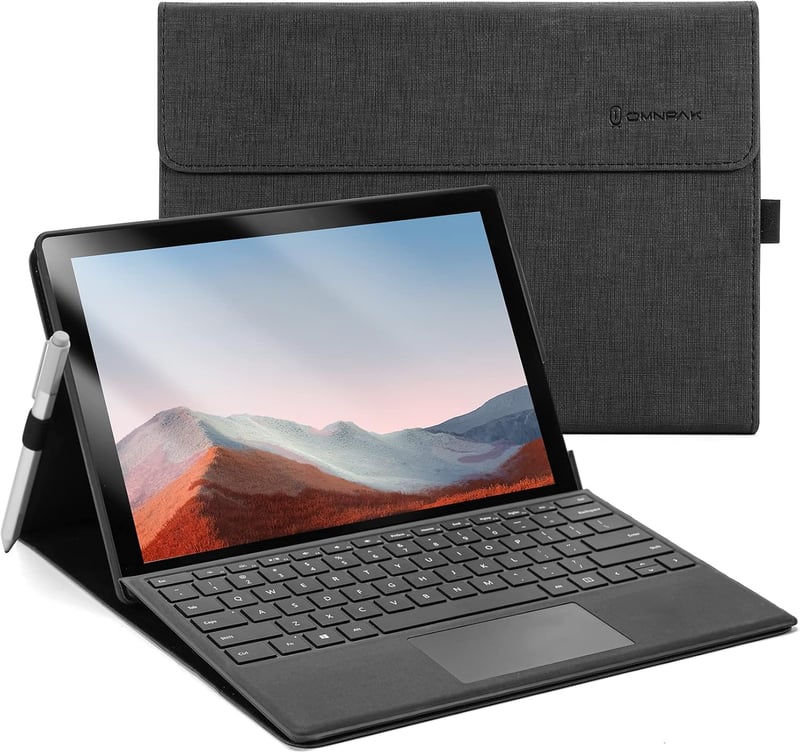 Omnpak Microsoft Surface Pro 7+/7/6/5/4 tok állítható nézőszöggel Type Cover kompatibilis
