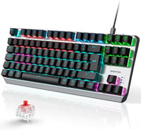 OMOTON 80% TKL Mechanikus Gaming Billentyűzet Piros Switchekkel és Háttérvilágítással 1