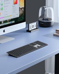 OMOTON Alumínium Bluetooth Billentyűzet Vezeték Nélküli Mac Kompatibilis Ergonomikus 7