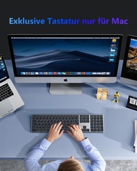 OMOTON Alumínium Bluetooth Billentyűzet Vezeték Nélküli Mac Kompatibilis Ergonomikus 6