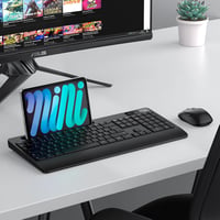 OMOTON AZERTY Vezeték nélküli ergonomikus billentyűzet csuklótámasszal, numerikus billentyűzettel, fekete 8
