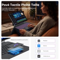 Klávesnica OMOTON pre iPad Air 13" (M3/M2, 2025/2024) – rozloženie ISO-FR AZERTY 4
