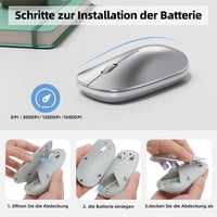 OMOTON Bluetooth Billentyűzet és Egér Szett Mac Eszközökhöz - Kompakt Vezeték Nélküli Kombó MacBook Pro/Air, iMac, Mac Mini Kompatibilitássa 4