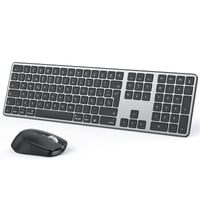 Súprava Bluetooth klávesnice a myši OMOTON pre Mac, nabíjateľná, tiché písanie, 3 kanály, kompatibilná s MacBook Air/Pro/iMac/Mac Mini, QWERTY 1