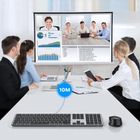 Súprava Bluetooth klávesnice a myši OMOTON pre Mac, nabíjateľná, tiché písanie, 3 kanály, kompatibilná s MacBook Air/Pro/iMac/Mac Mini, QWERTY 6