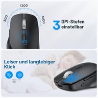 Súprava Bluetooth klávesnice a myši OMOTON pre Mac, nabíjateľná, tiché písanie, 3 kanály, kompatibilná s MacBook Air/Pro/iMac/Mac Mini, QWERTY 4