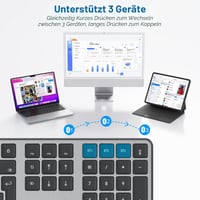 Súprava Bluetooth klávesnice a myši OMOTON pre Mac, nabíjateľná, tiché písanie, 3 kanály, kompatibilná s MacBook Air/Pro/iMac/Mac Mini, QWERTY 2