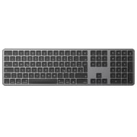 Bluetooth klávesnica OMOTON pre Mac, nabíjateľná, 3 kanály, QWERTZ – sivá 1