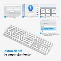 OMOTON Bluetooth Billentyűzet MacBook Air Pro iMac Mac ezüst újratölthető 6